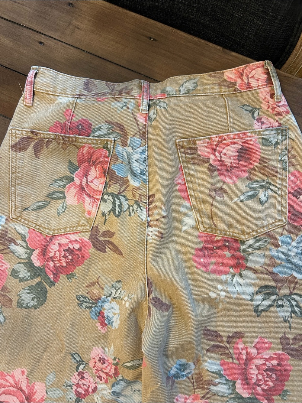 Anthropologie Pilcro Leon Floral Wide Leg Jeans 28 - Picture 15 of 16